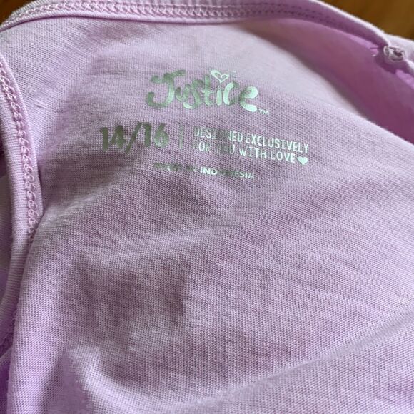 Justice 14–16 purple short sleeve T-shirt - Picture 5 of 6